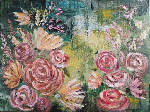 floral art prints, contemporary floral art, abstract floral art paintings, flower canvas art, abstract wall art, abstract art with flowers