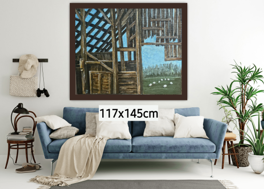 Art for sale, original art, rural art, sheep, flock of sheep, farm art. 