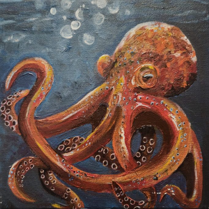 $35 Print 8.5 x 11" #4 in series Lloyd Blowing Bubbles